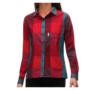 Topo Designs Shirt Small Plaid Button Casual Multicolor Snap Outdoor Cotton Park